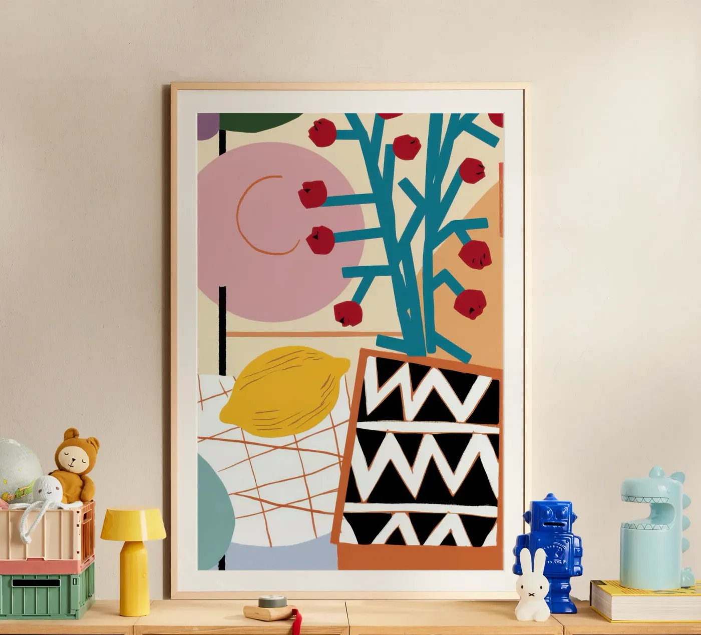 Collage de motifs pittoresques poster de Line Fable