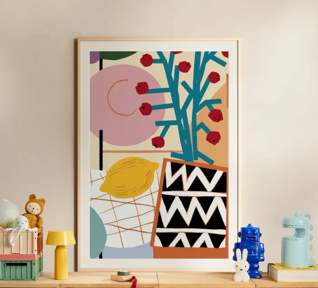 Zesty Pattern Collage poster by Line Fable