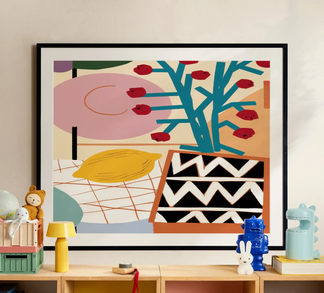 Zesty Pattern Collage poster by Line Fable