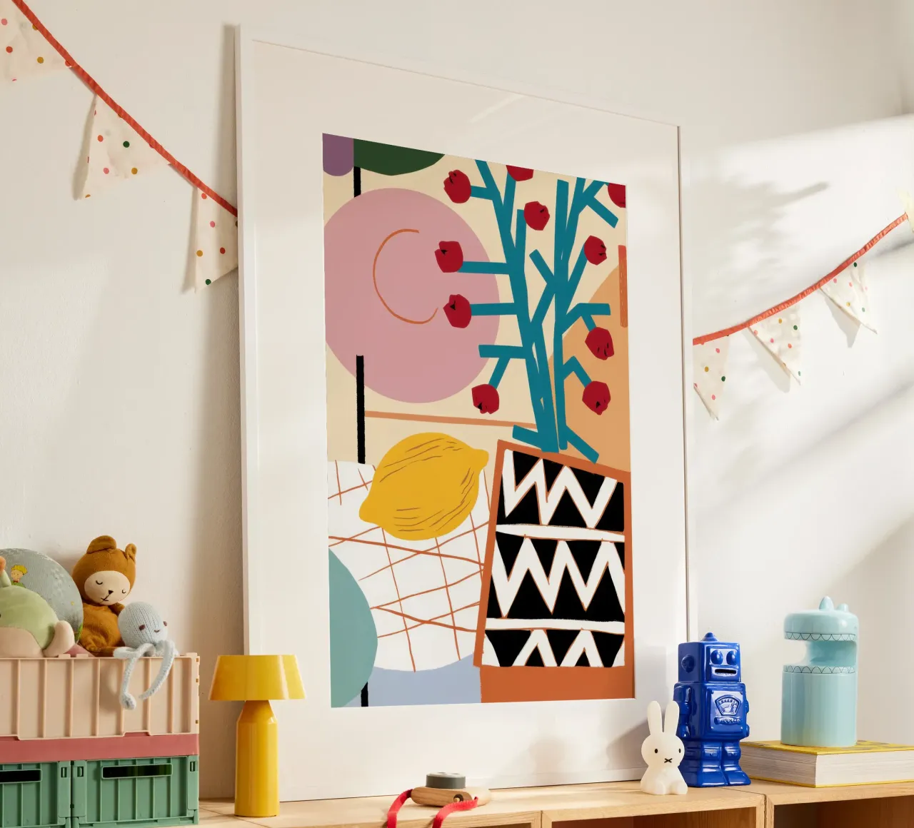 Zesty Pattern Collage poster by Line Fable