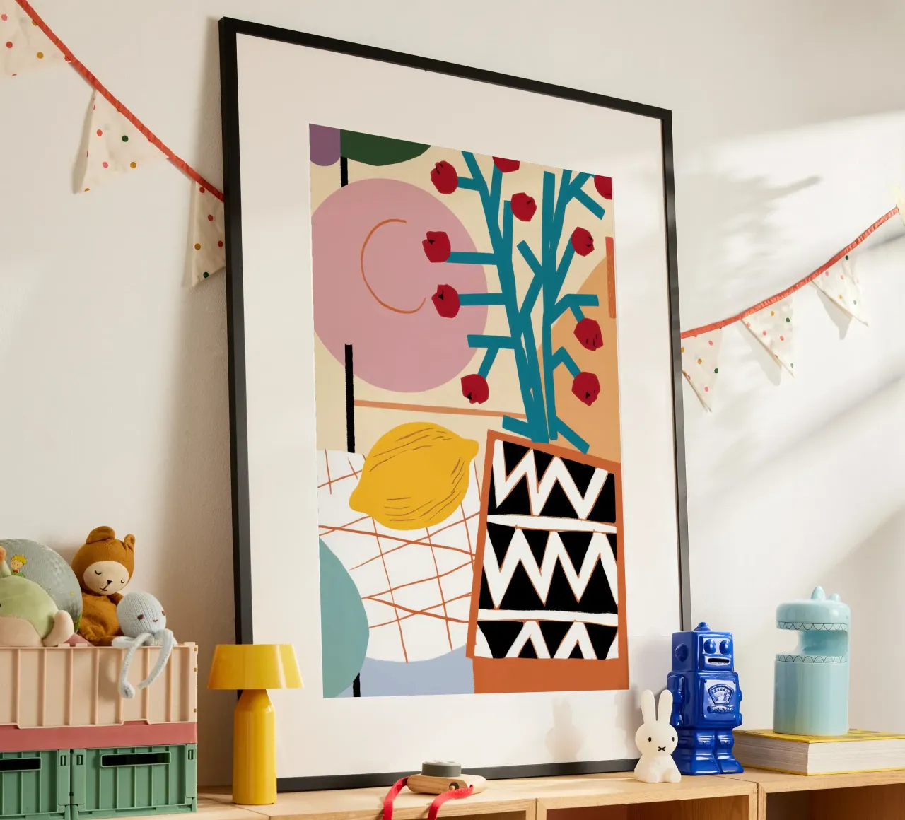 Zesty Pattern Collage poster by Line Fable