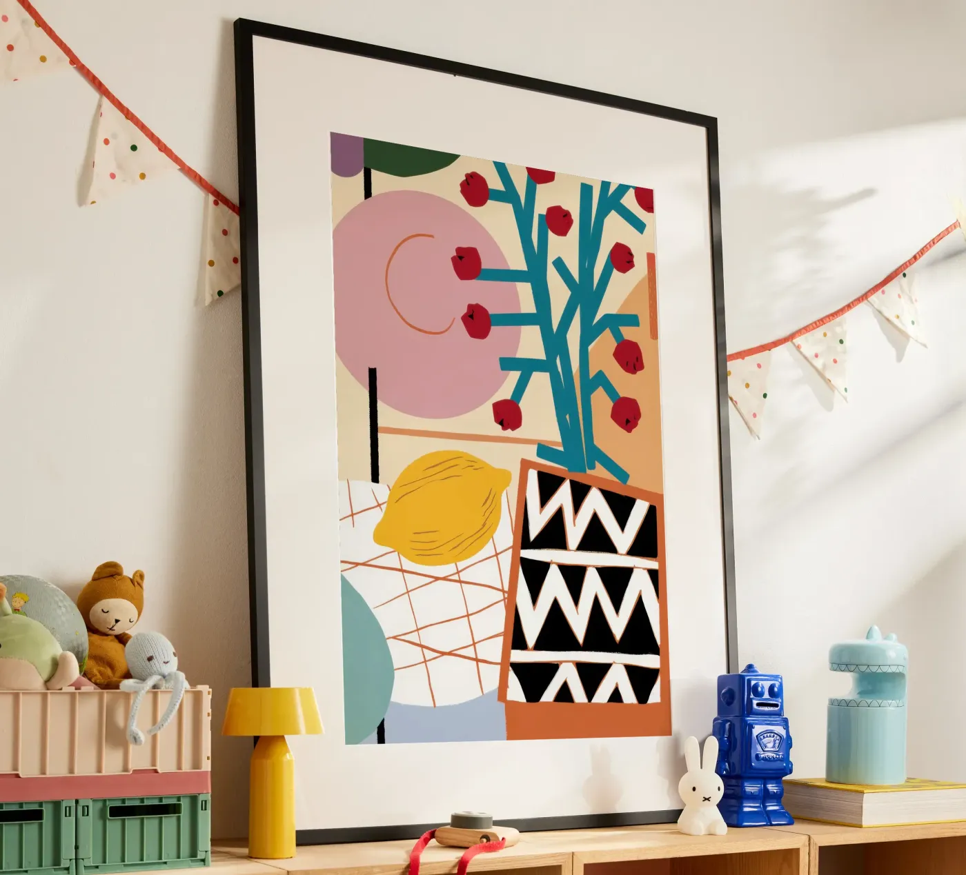 Collage de motifs pittoresques poster de Line Fable