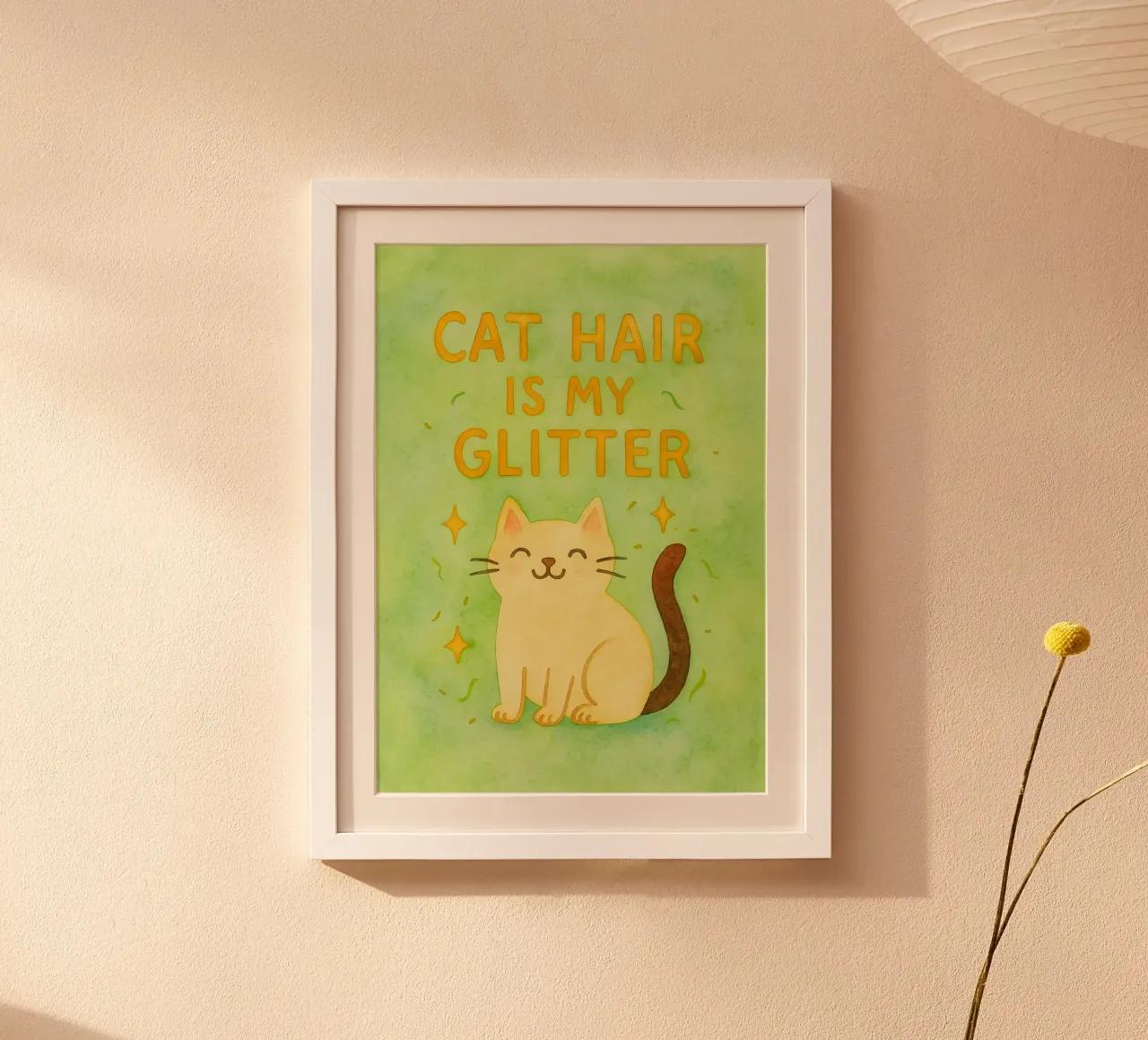i peli di gatto sono il mio quadro glitterato poster da Goldend