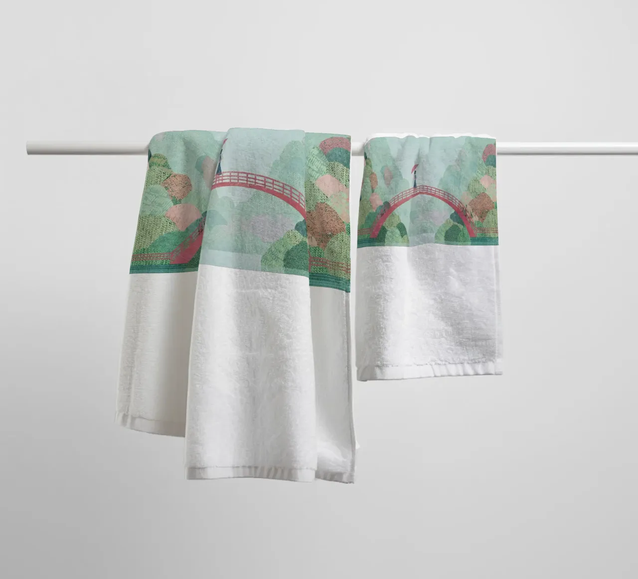 the red bridge is full of stories towel by damon store