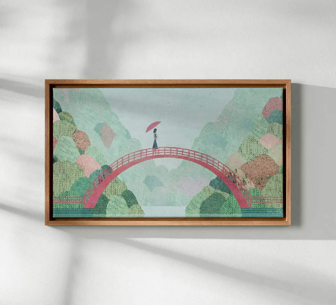 the red bridge is full of stories canvas by damon store