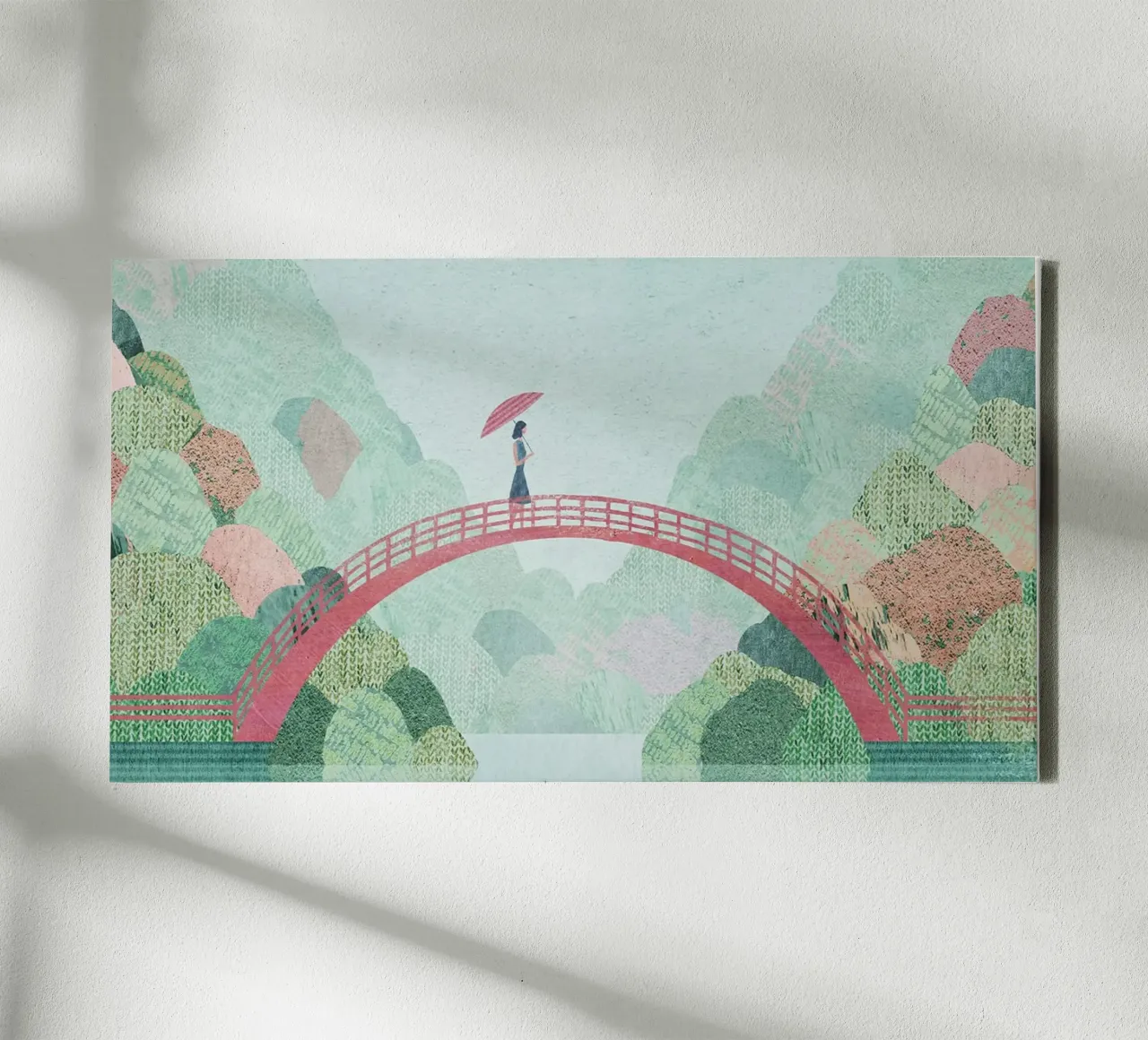 the red bridge is full of stories canvas by damon store