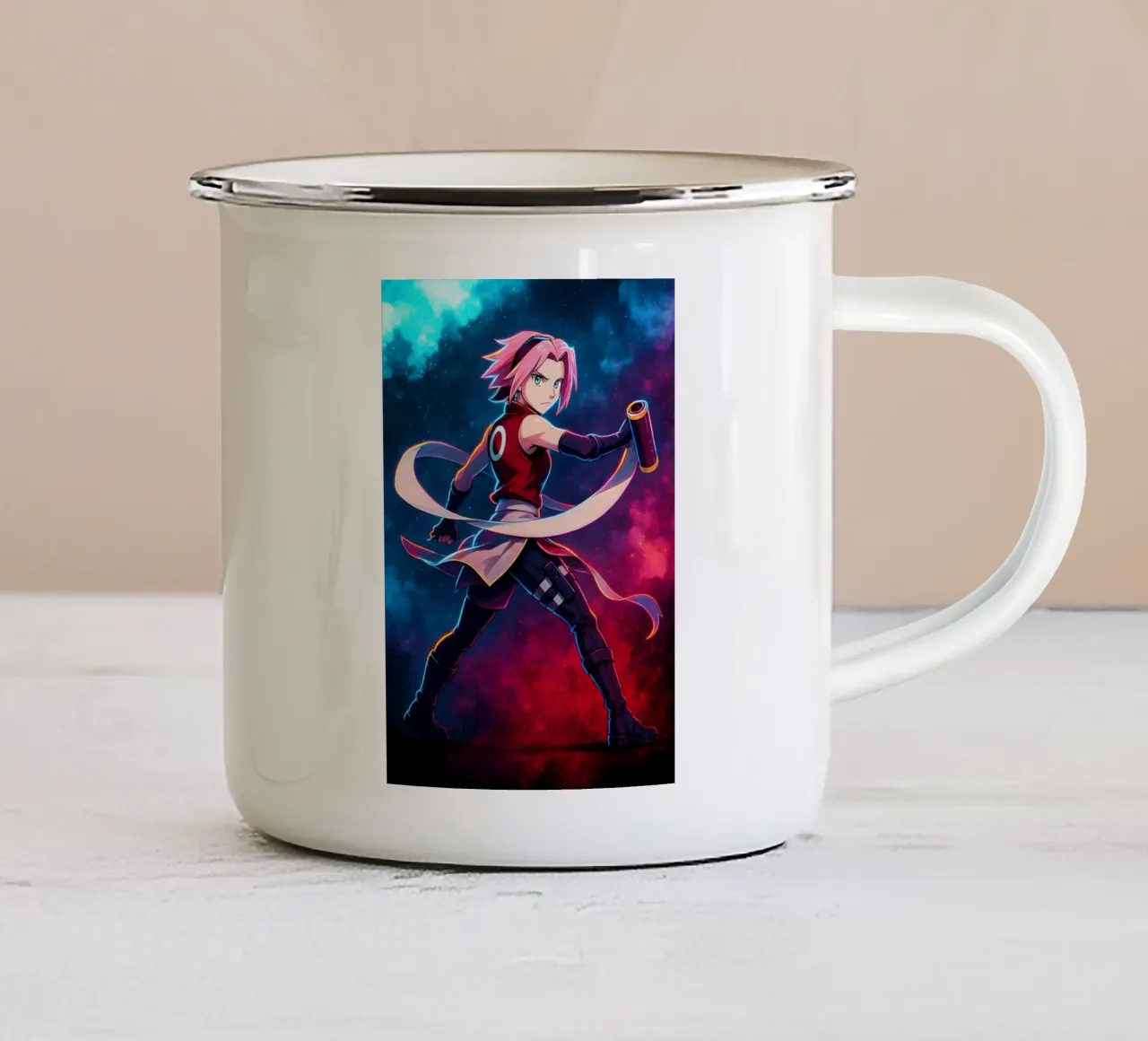 Soul Of Sakura Haruno tazza in smalto da DGSoulheroes