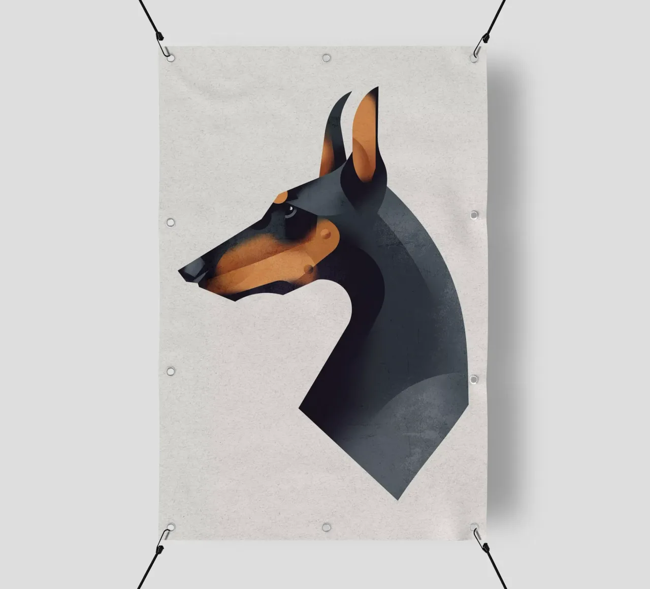 Dobermann telo in pvc da Dieter Braun