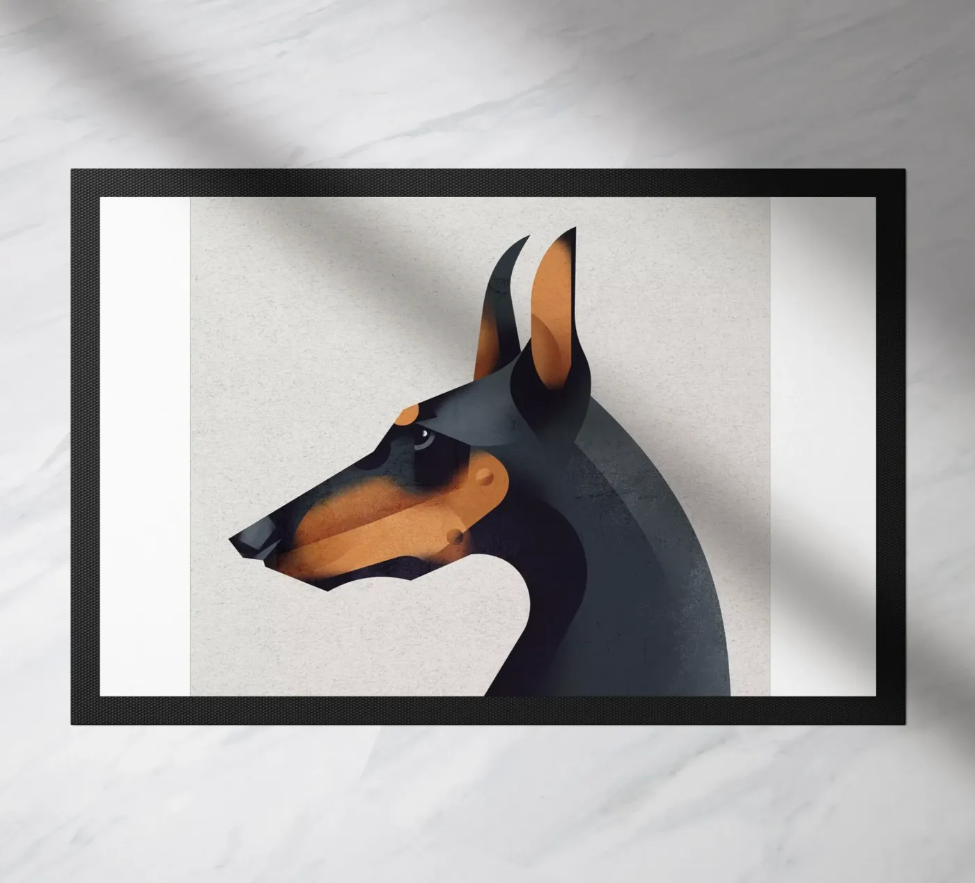 Doberman deurmat van Dieter Braun