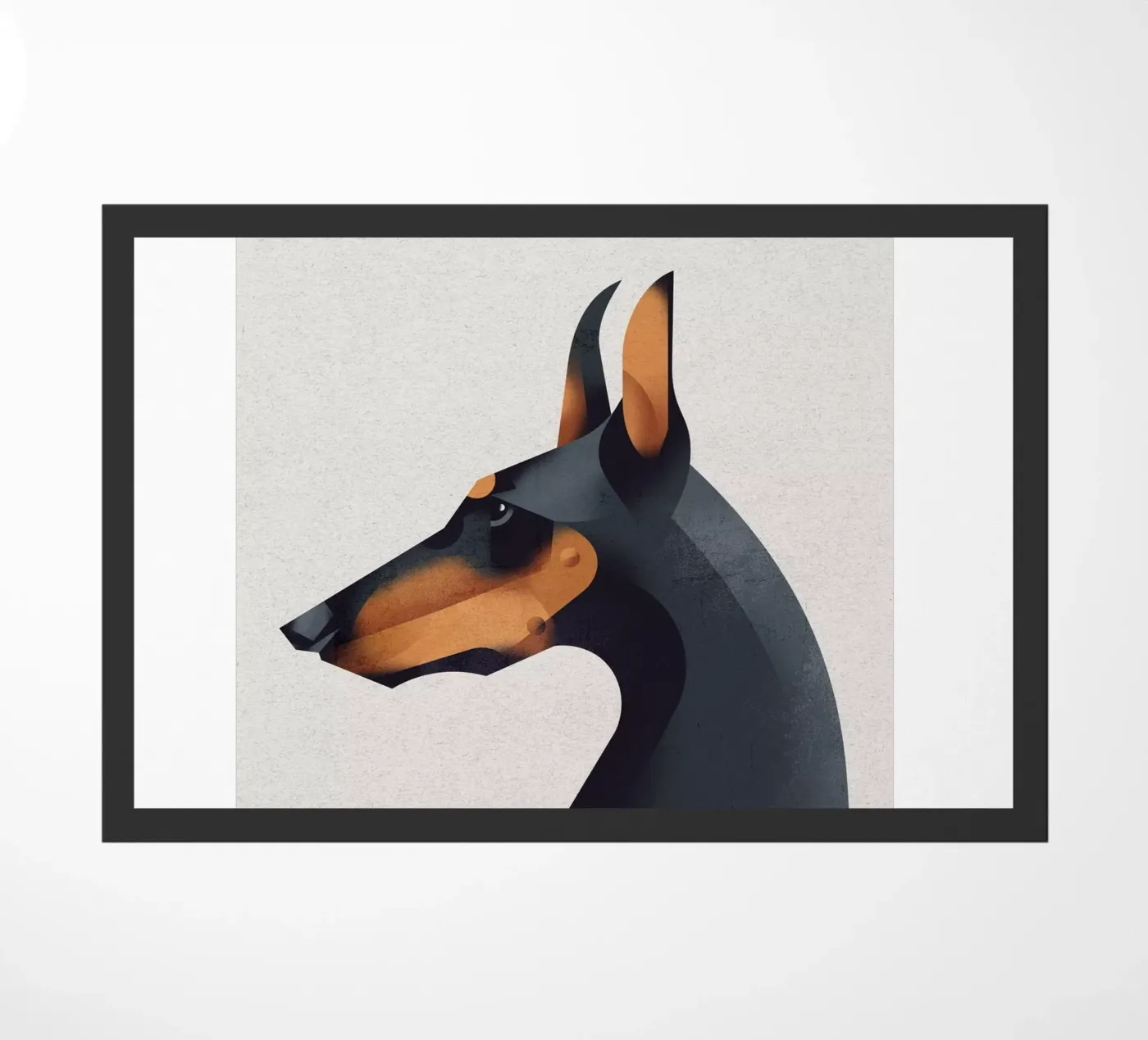 Doberman deurmat van Dieter Braun