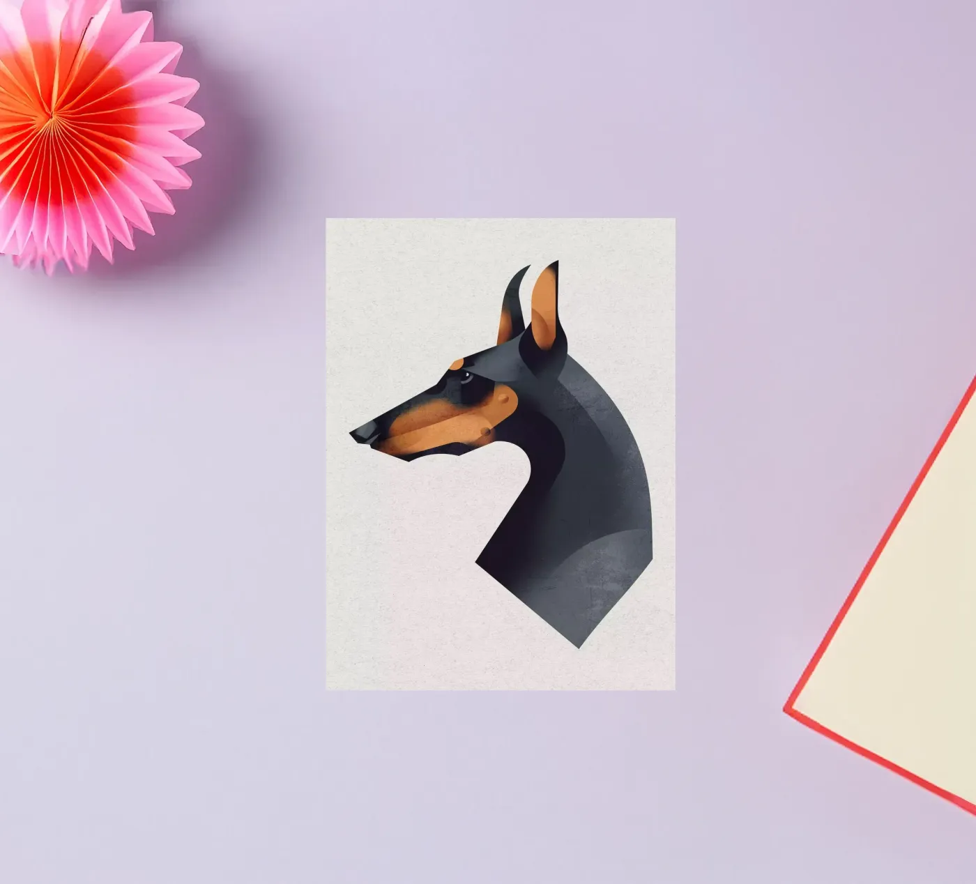 Doberman adesivo da Dieter Braun