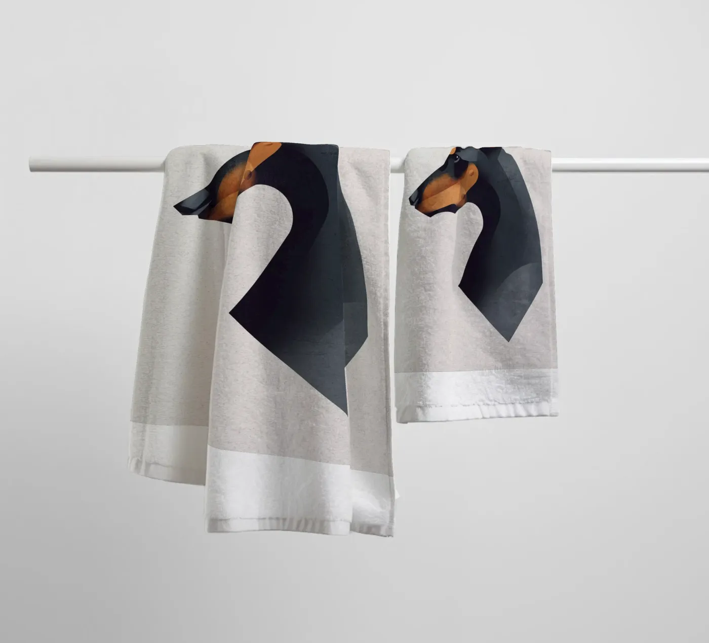Doberman badhanddoek van Dieter Braun