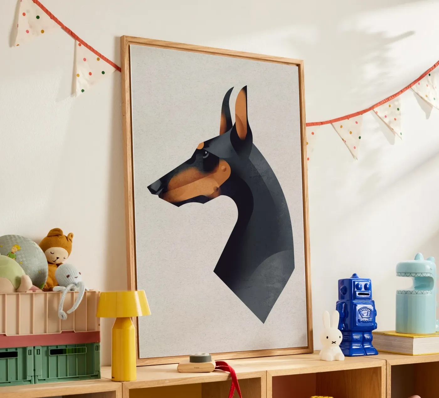 Doberman acrylic glass by Dieter Braun