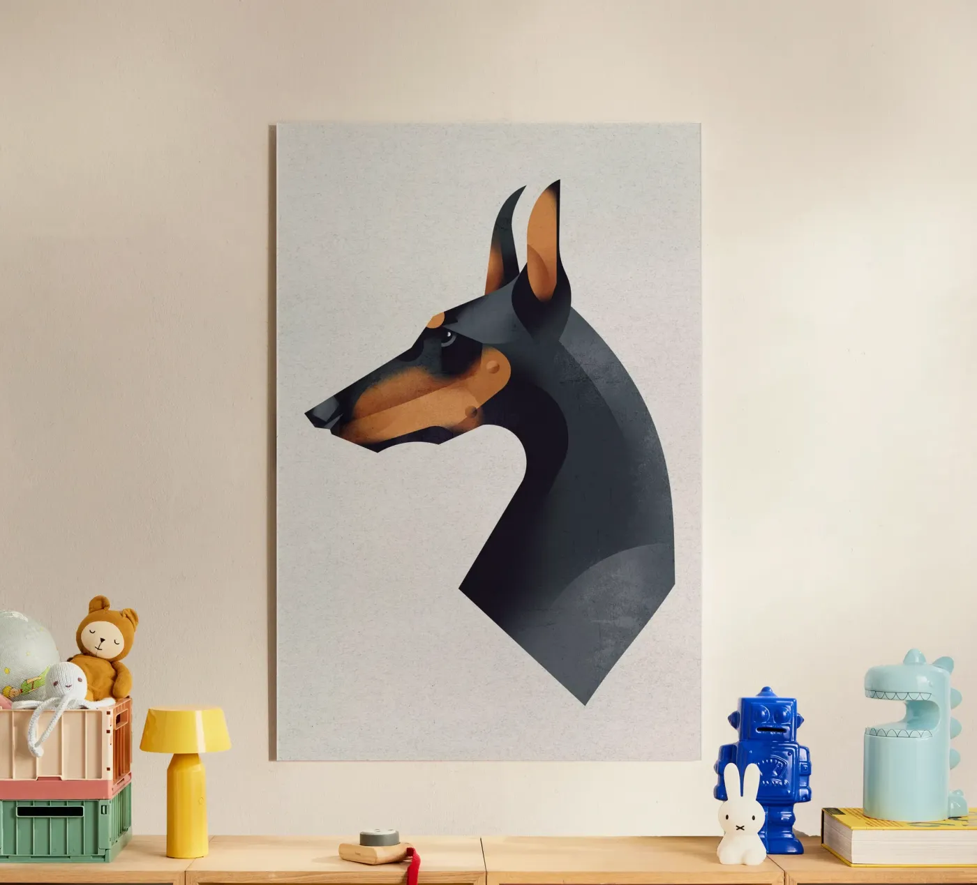 Doberman acrylic glass by Dieter Braun