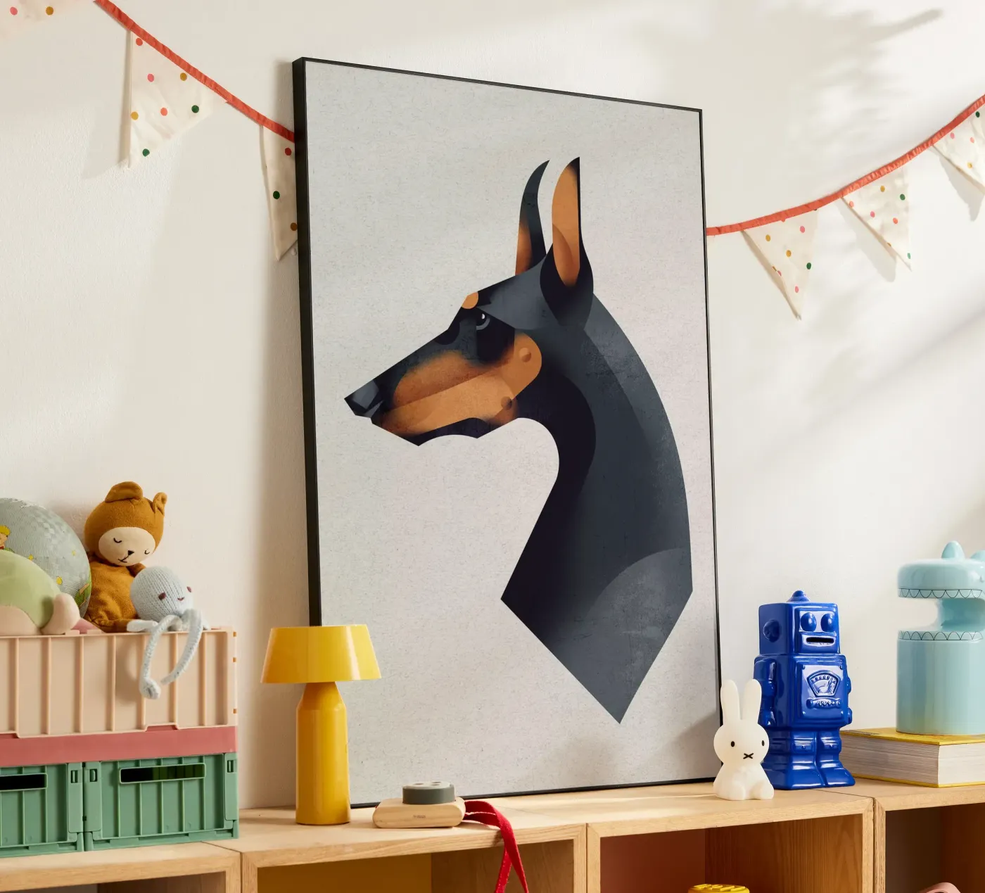 Dobermann alluminio dibond da Dieter Braun