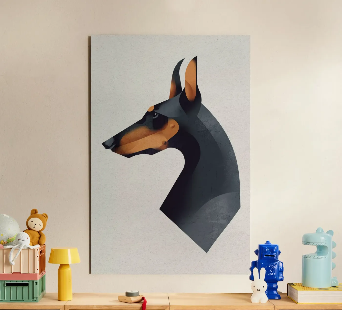 Dobermann alluminio dibond da Dieter Braun