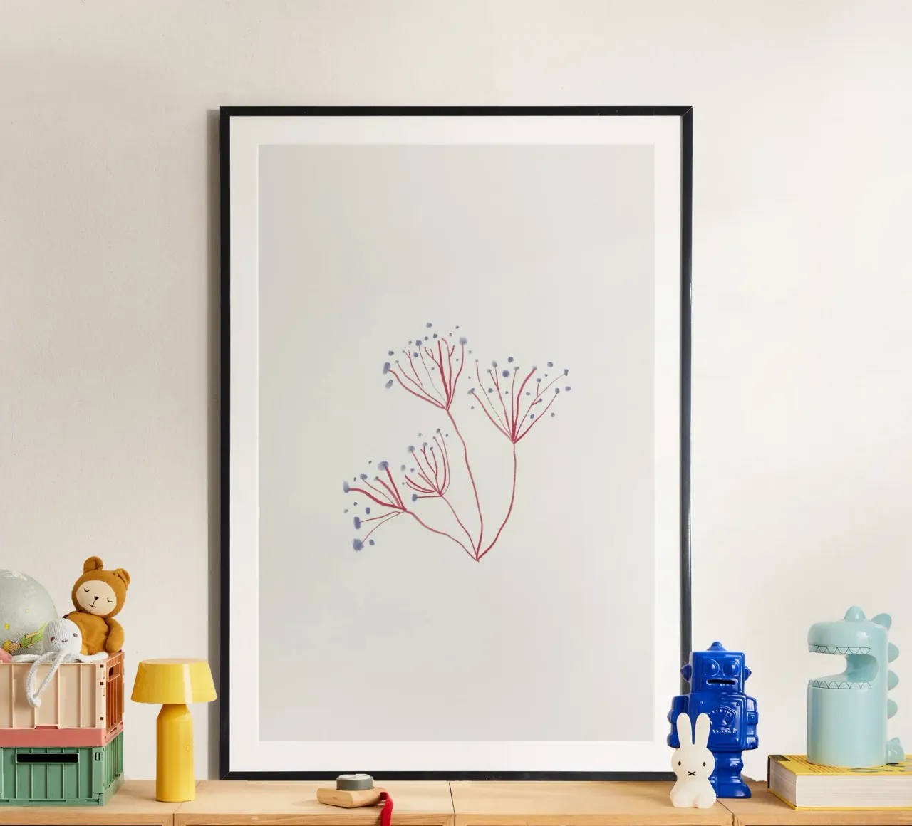 Sea Study No 01 poster con telaio in alluminio da treechild