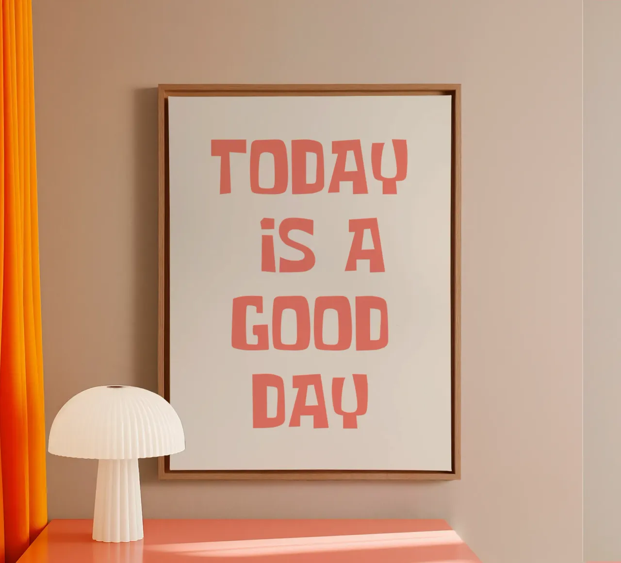 Today is a Good Day canvas with Floater frame by Vintagrafica