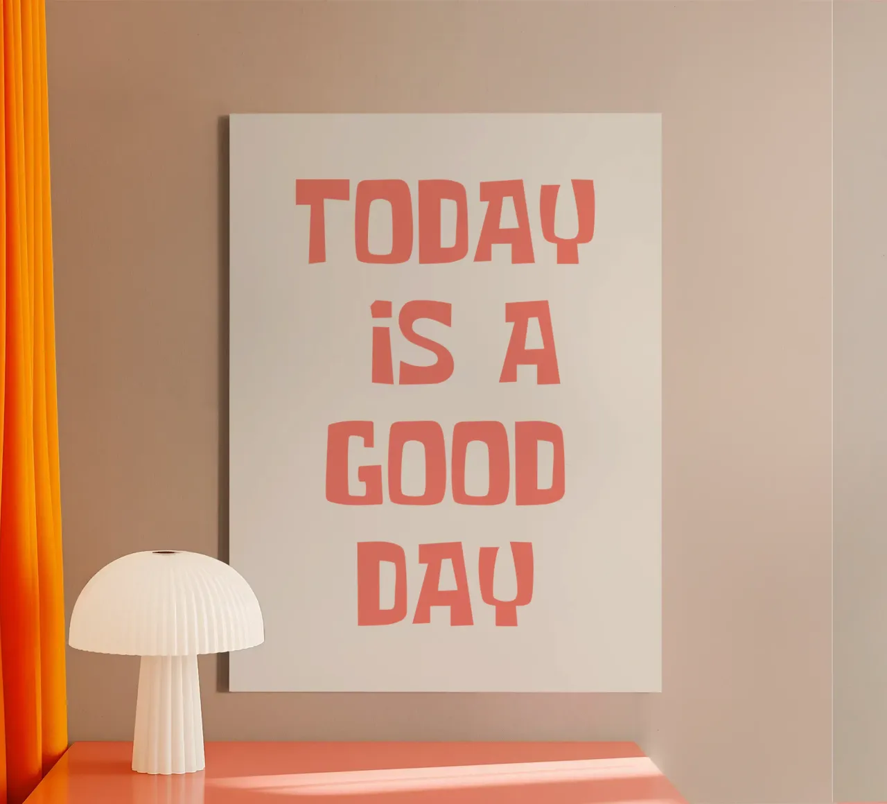Today is a Good Day canvas with Floater frame by Vintagrafica