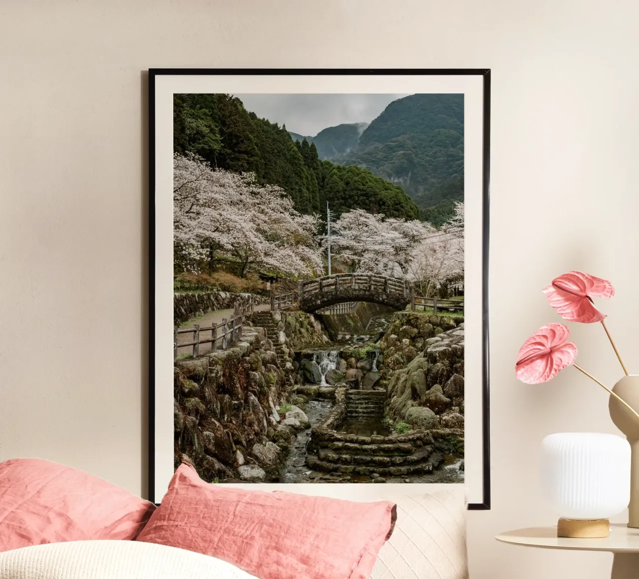 Paesaggio di ciliegi in fiore a Kyushu, Giappone carta hahnemühle da Marcel Bisig