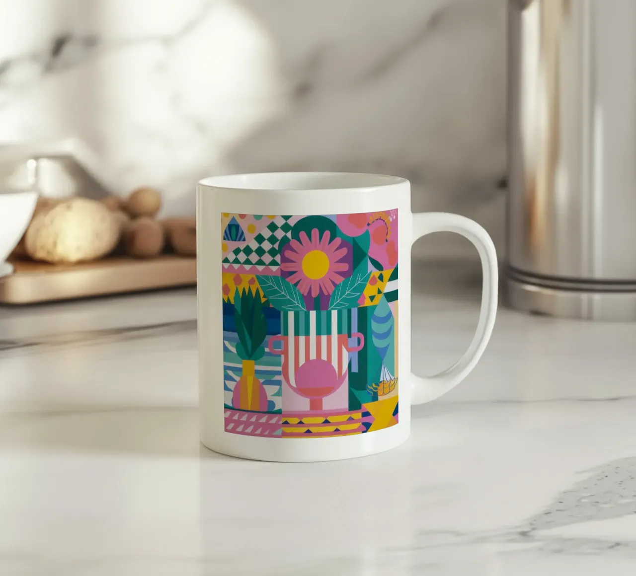 Sedia rosa Stillness tazza in ceramica da Lunar Valentina