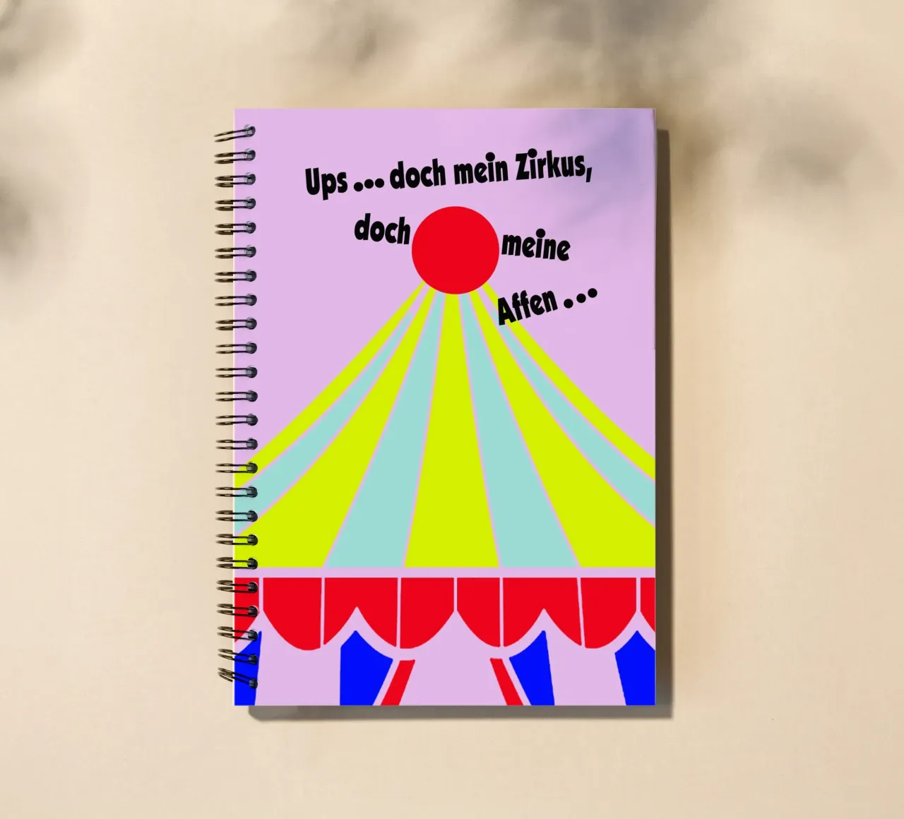 Oops, but my circus, but my monkeys spiral notebook by maramirage