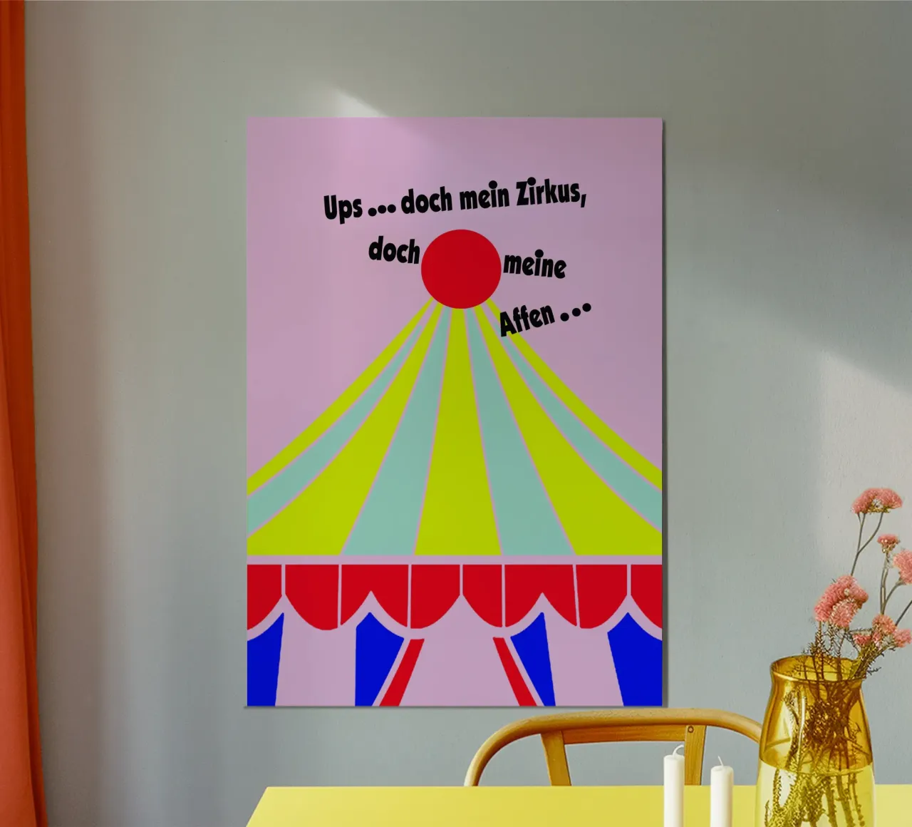 Oops, but my circus, but my monkeys alu-dibond by maramirage