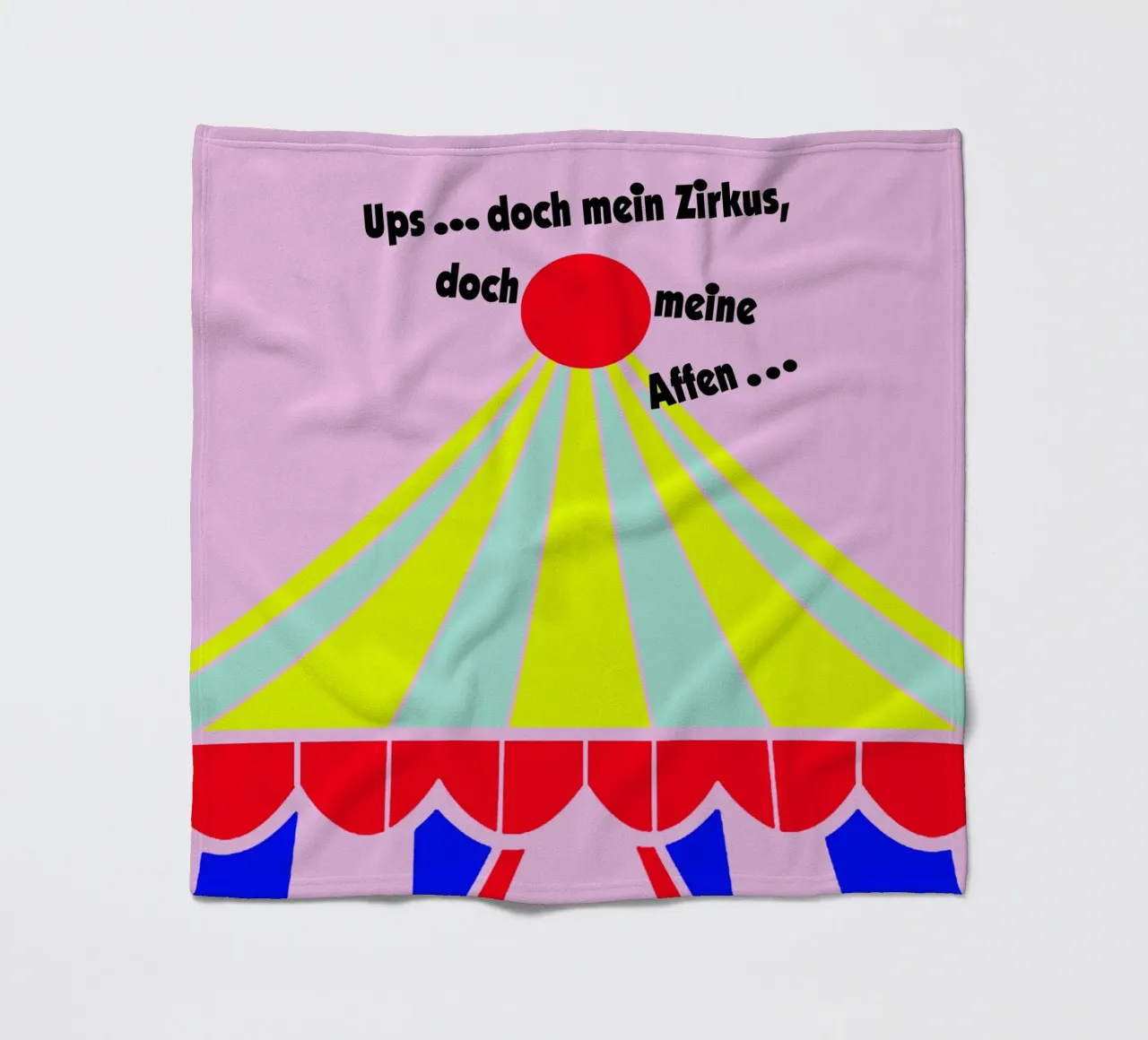 Oops, but my circus, but my monkeys fleece blanket by maramirage