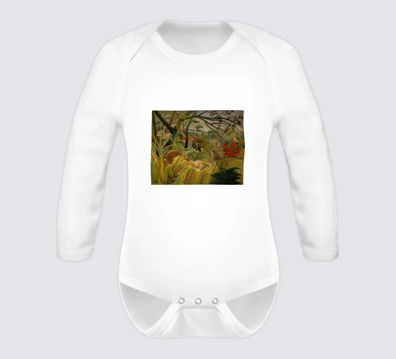 tiger looking for prey long-sleeve baby romper by taylor shop