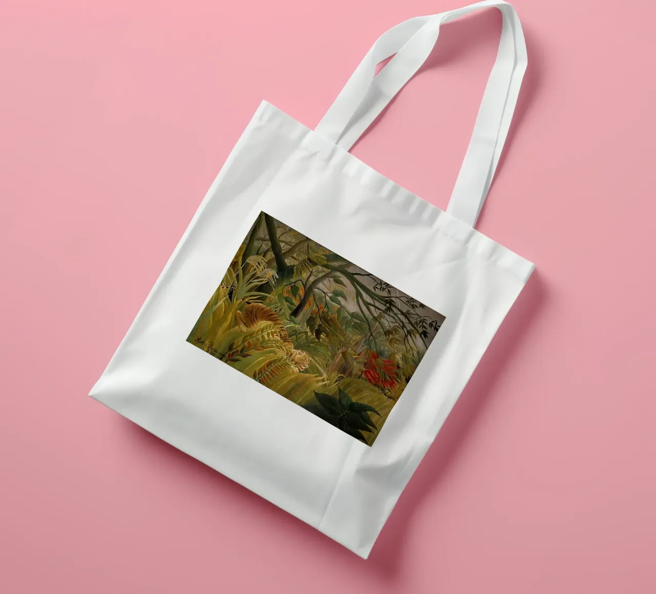 tigre in cerca di prede borsa in juta da taylor shop