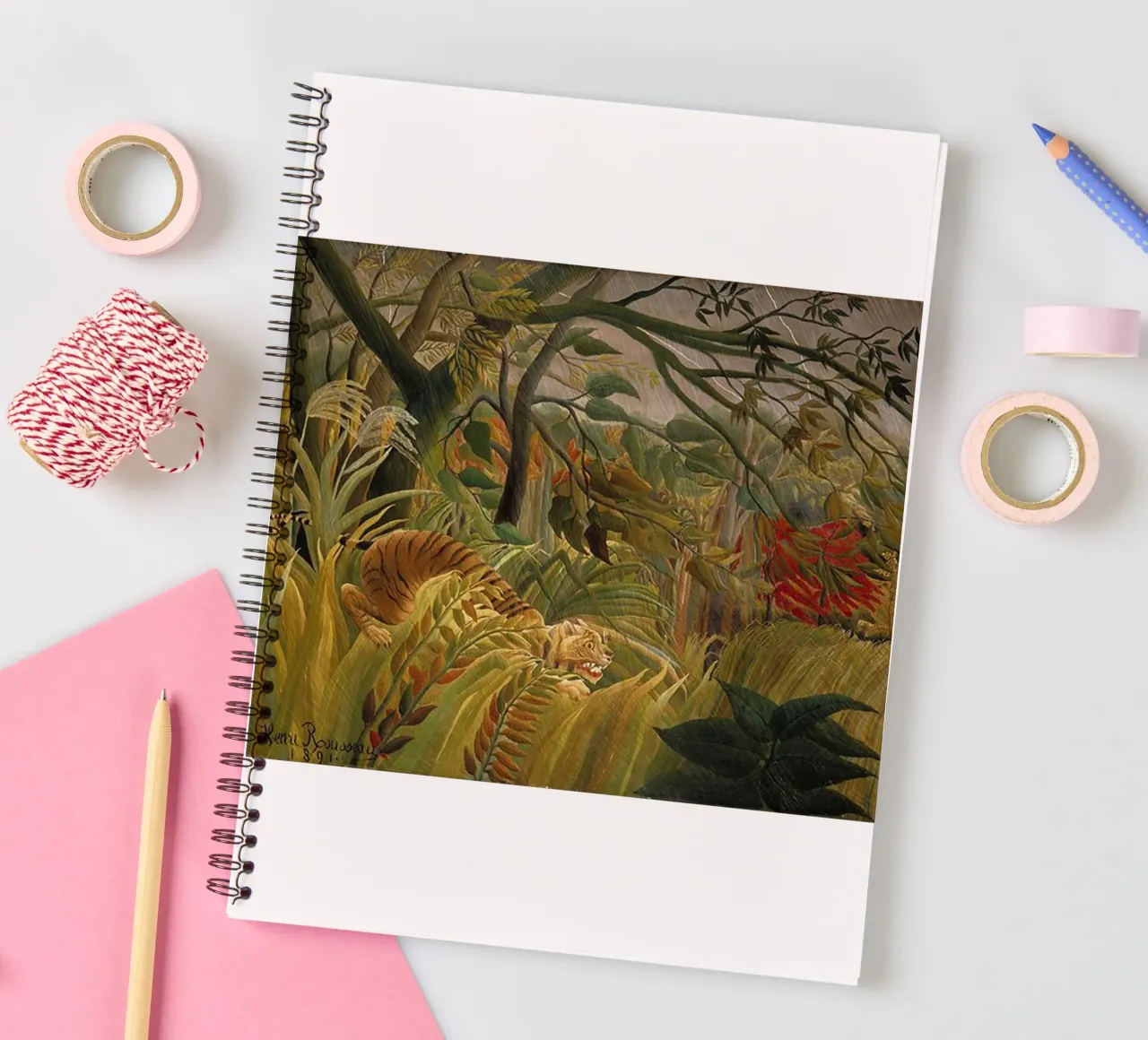 tiger looking for prey spiral notebook by taylor shop