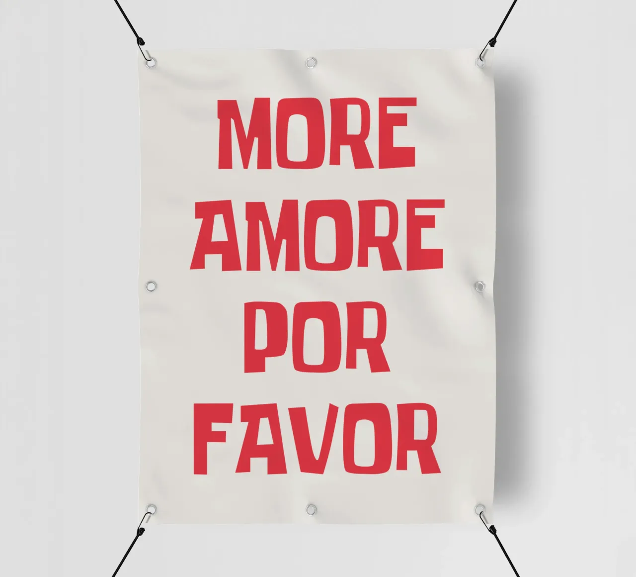 Più amore per favore telo in pvc da Vintagrafica