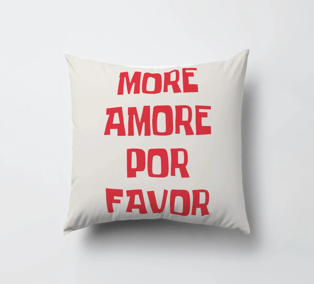 Più amore per favore cuscino da Vintagrafica
