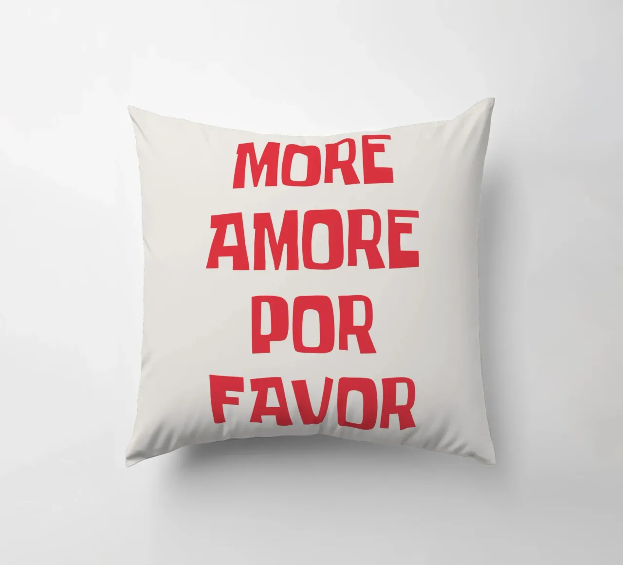 Più amore per favore cuscino da Vintagrafica