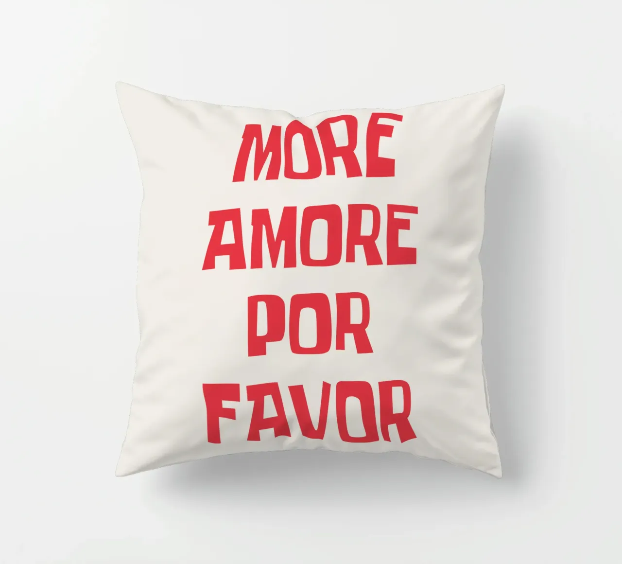 Più amore per favore cuscino da Vintagrafica