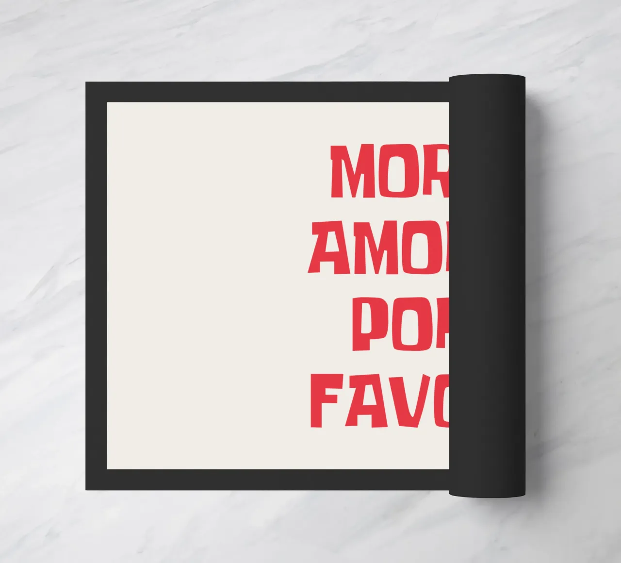 Più amore per favore zerbino da Vintagrafica