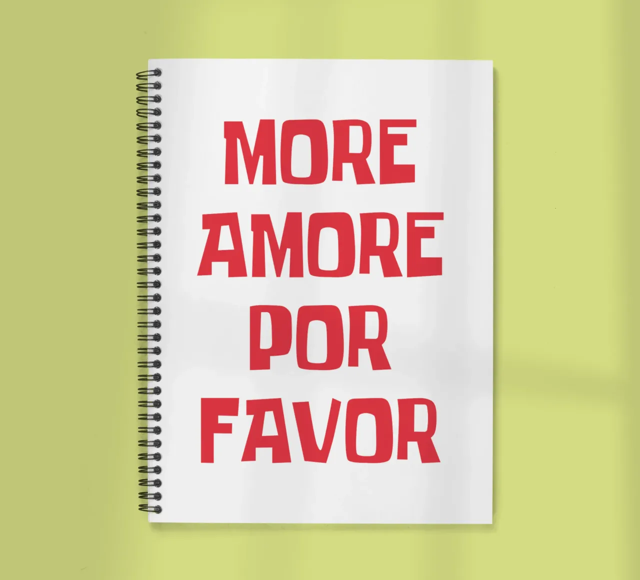 Più amore per favore diario ad anelli da Vintagrafica