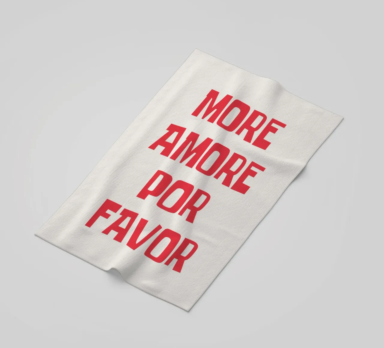 Più amore per favore telo mare da Vintagrafica