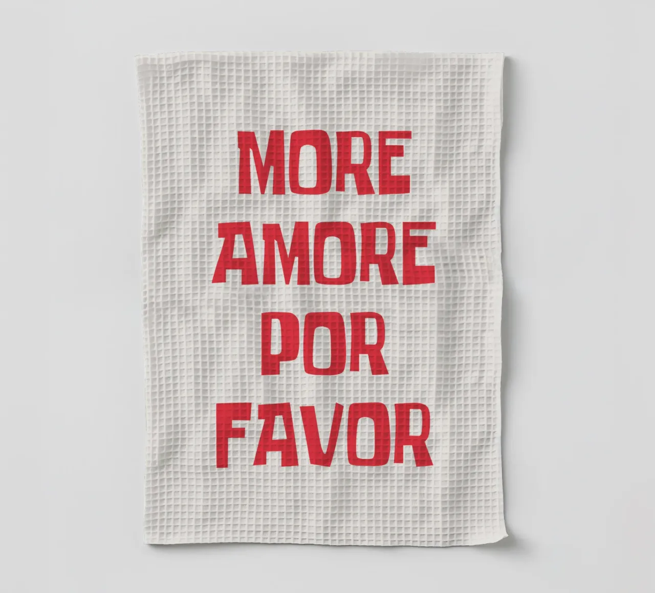 Più amore per favore canovaccio da cucina da Vintagrafica
