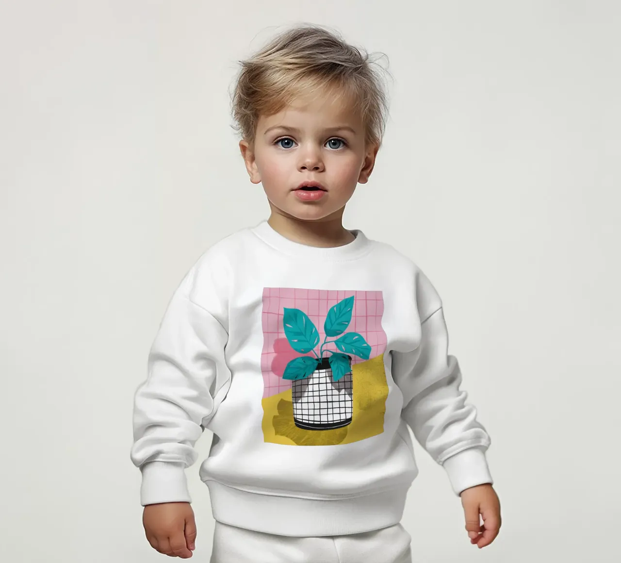 Impianto a filo minimalista felpa neonato da Line Fable