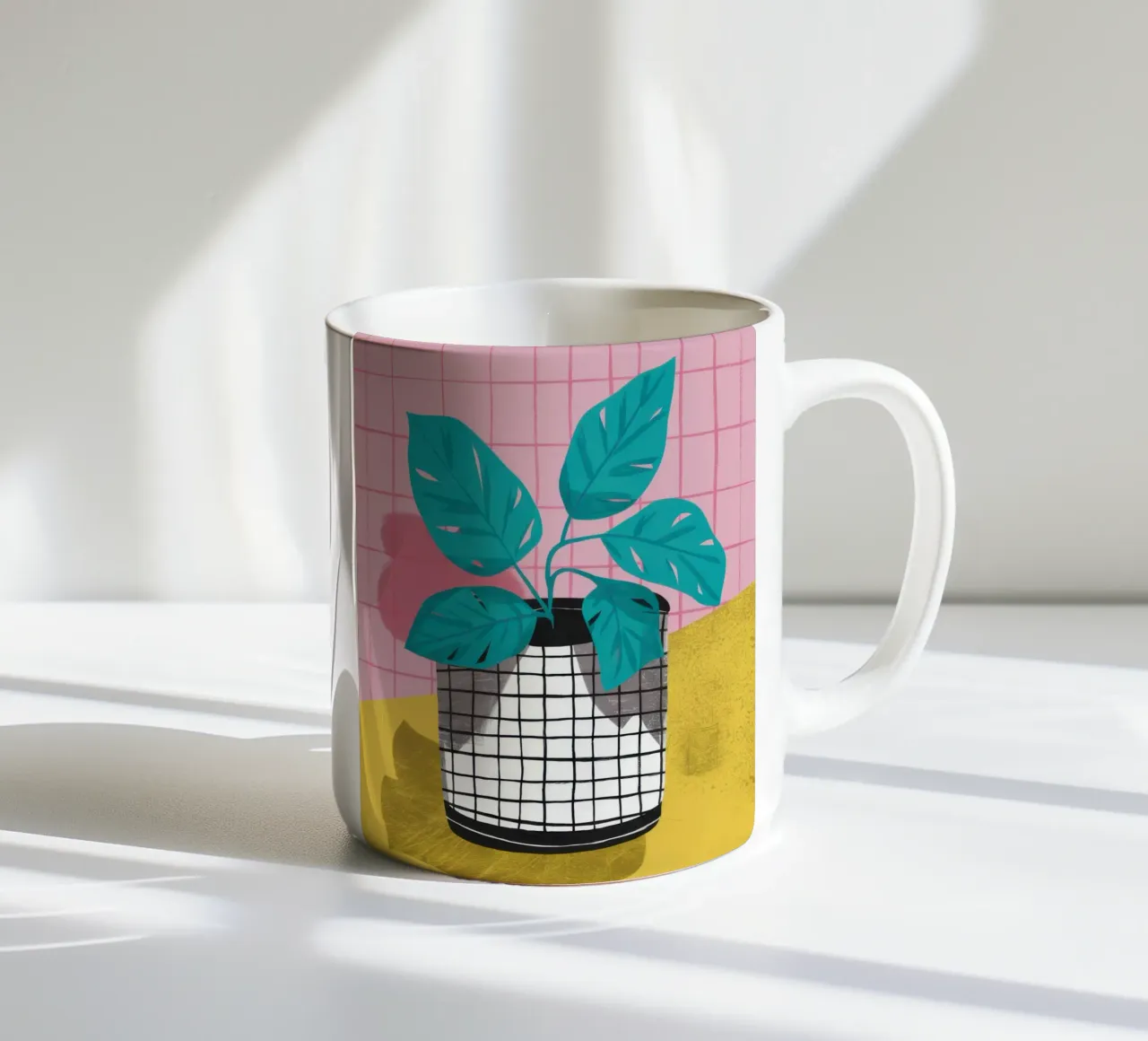Impianto a filo minimalista tazza in ceramica da Line Fable
