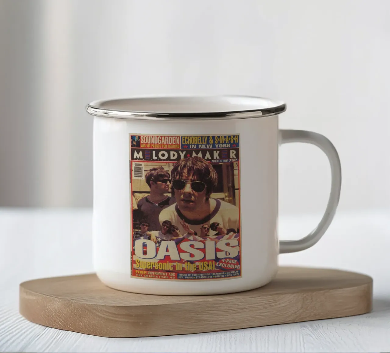 Sognare con gli Oasis stanotte tazza in smalto da rendikeep