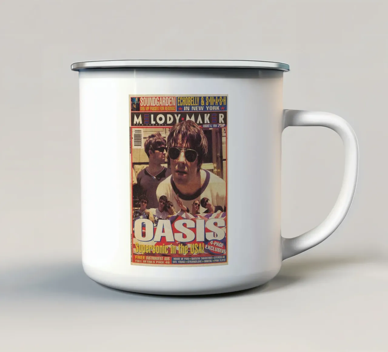 Sognare con gli Oasis stanotte tazza in smalto da rendikeep