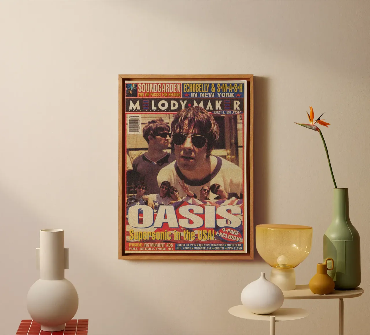 Sognare con gli Oasis stanotte tela con Cornice a cassetta da rendikeep