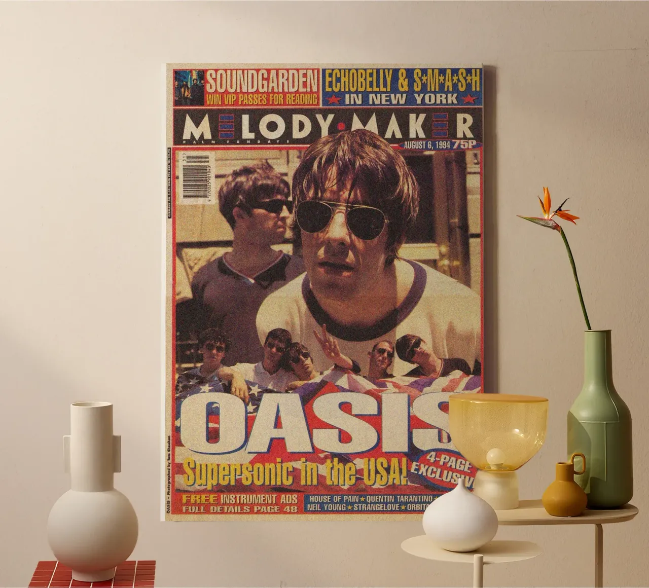 Sognare con gli Oasis stanotte tela con Cornice a cassetta da rendikeep