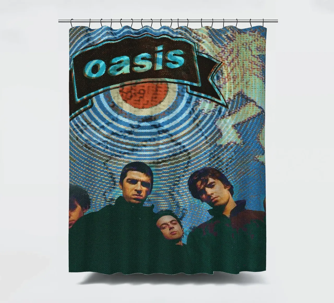 Starlit Oasis Live Session shower curtain by rendikeep
