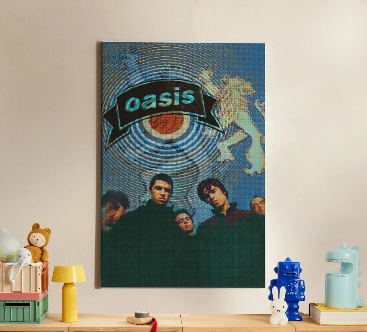 Sessione dal vivo di Starlit Oasis tela con Cornice a cassetta da rendikeep