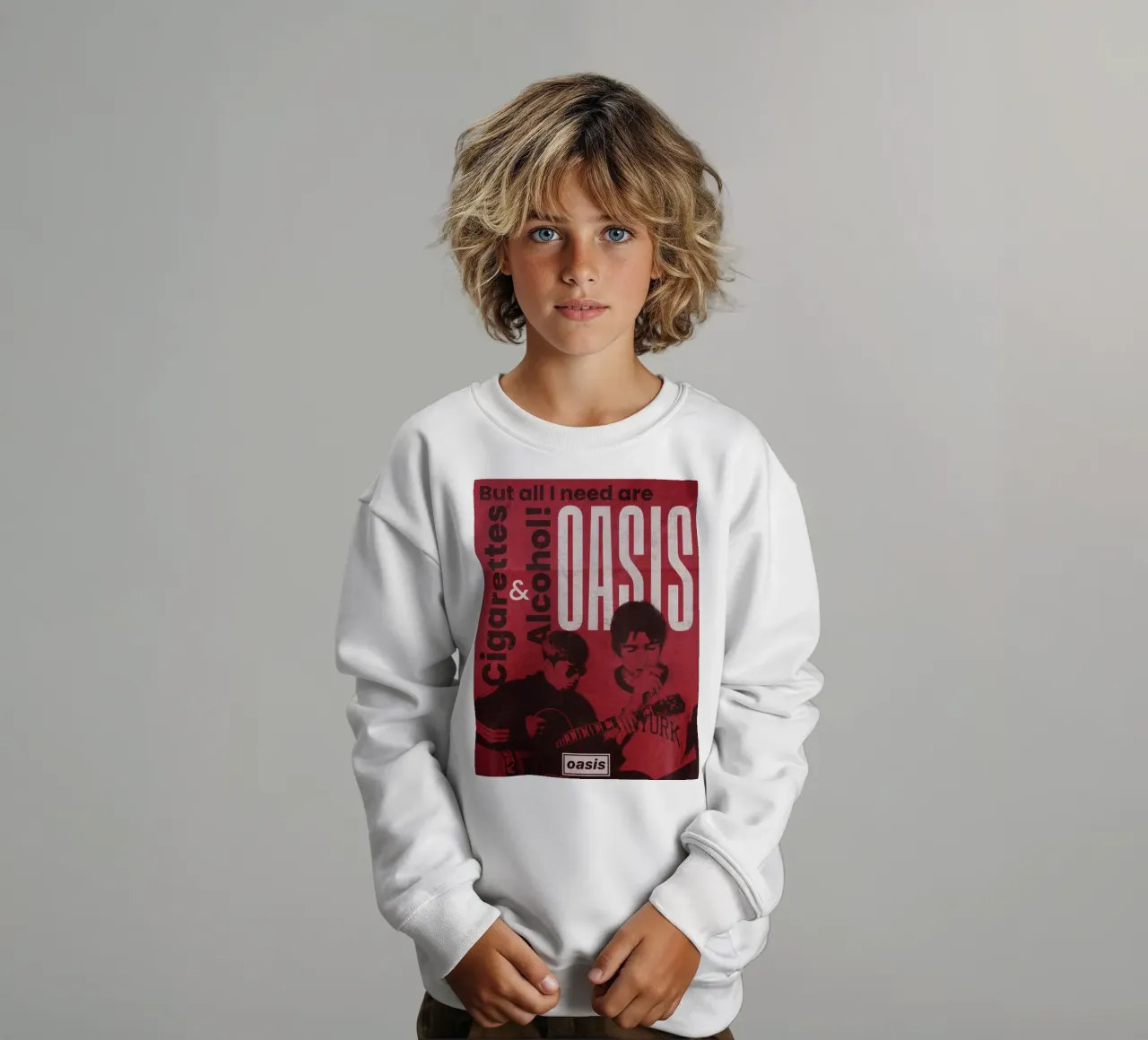 Vibrazioni di mezzanotte con gli Oasis felpa bambino da rendikeep
