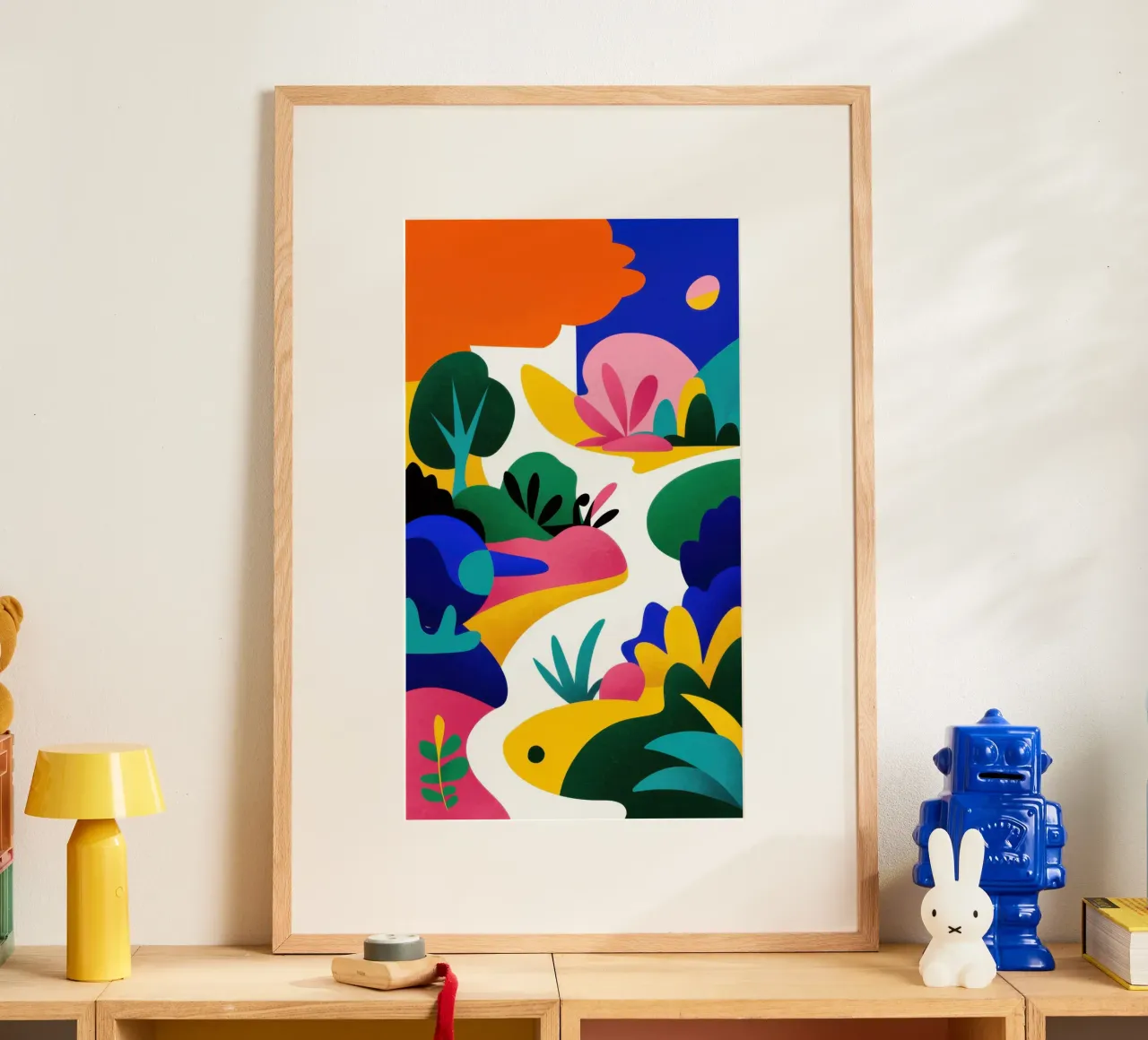 Sinfonía abstracta de pájaros poster de Line Fable