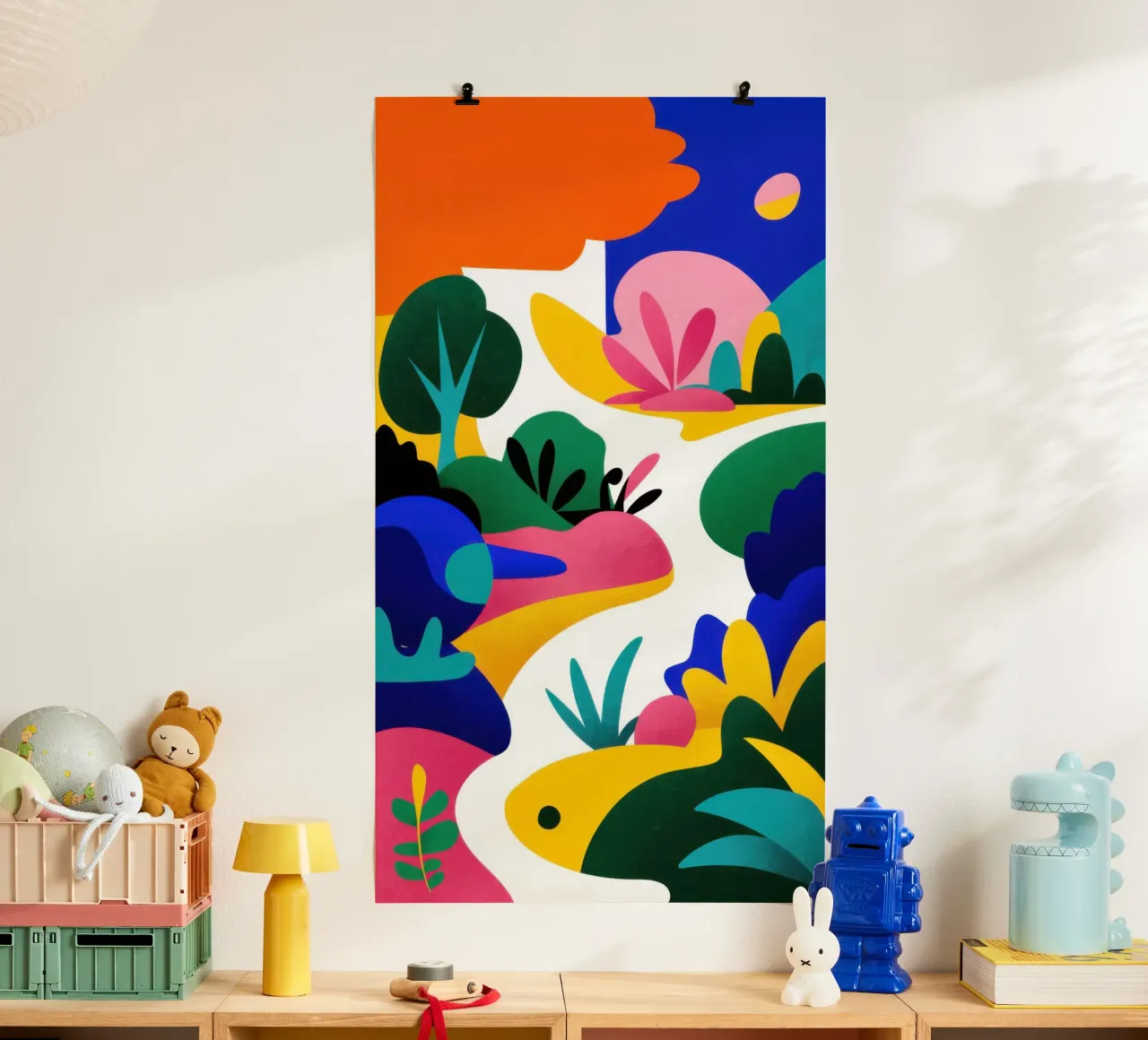 Sinfonía abstracta de pájaros poster de Line Fable
